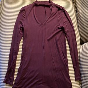 Express long sleeve plum dress